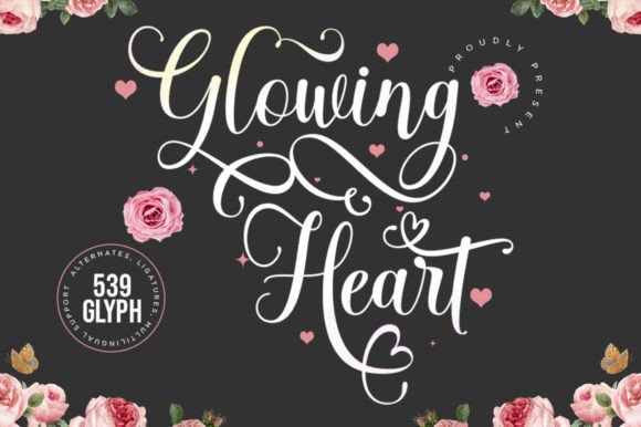 Elevating Your Visual Identity with the Glowing Heart Font