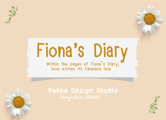 Fionas Diary: A Monoline Font for Modern Storytelling