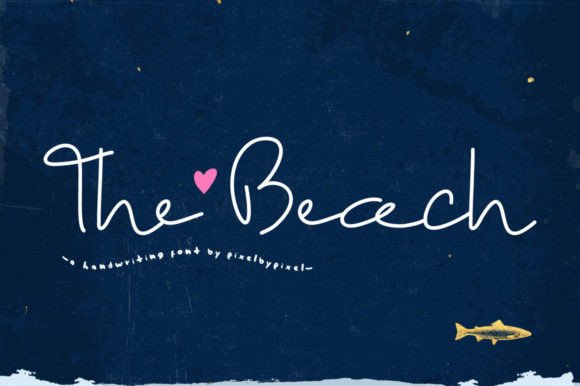 The Beach: A Handwritten Font for Authentic, Girly Design Projects