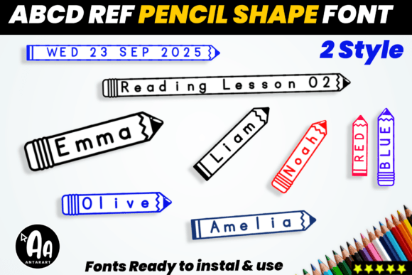 Transform Your Classroom with the Abcd Ref Pen Shape Font Pack