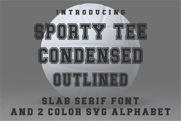 Unleashing Athletic Energy: The Power of Sporty Tee Condensed Outlined Typography