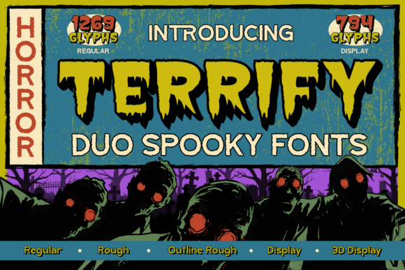 Unleashing the Night: Mastering Design with the Terrify Typeface